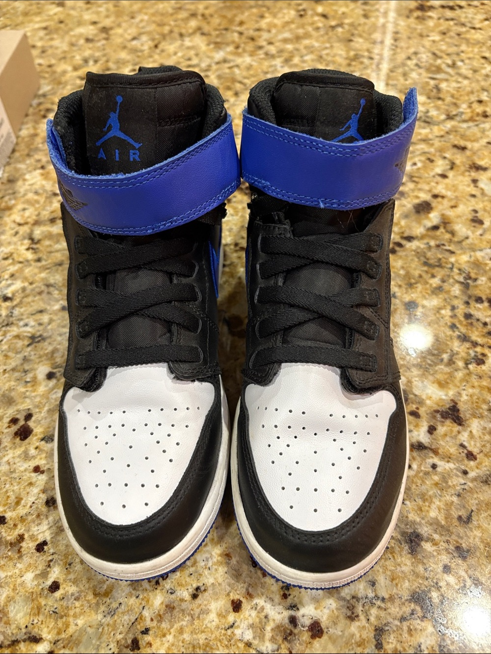 Nike Kids High-Top Sneakers in Black White Royal Blue